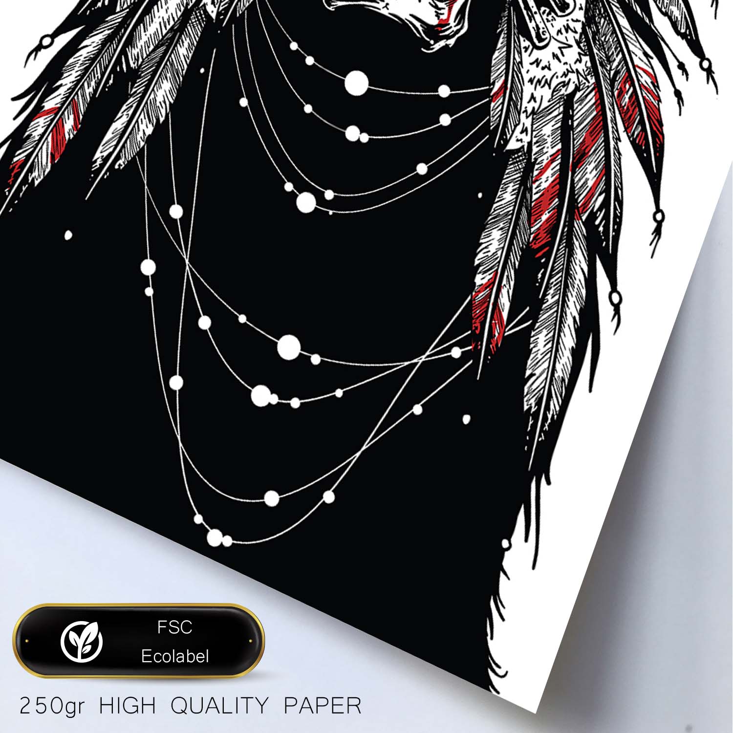 Poster de Chaman. Lámina decorativa de diseño.-Artwork-Nacnic-Nacnic Estudio SL