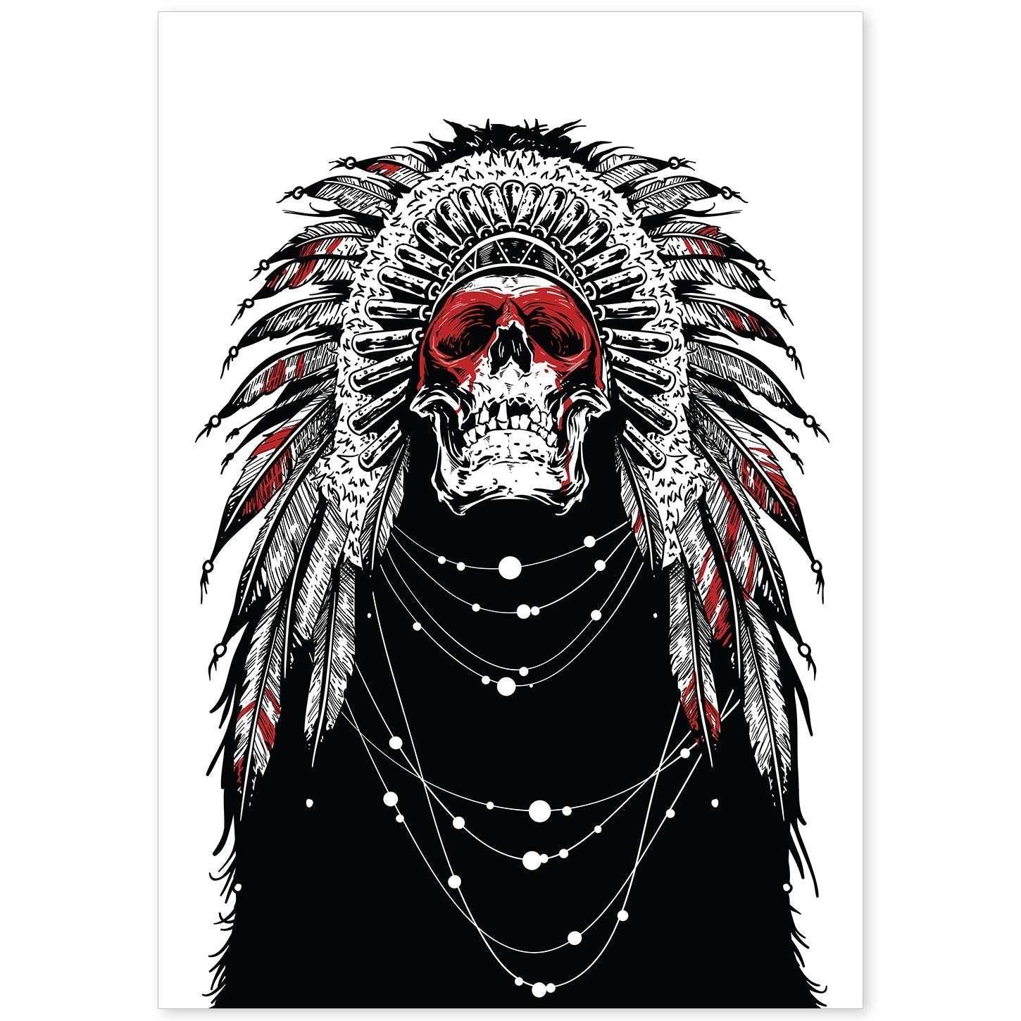 Poster de Chaman. Lámina decorativa de diseño.-Artwork-Nacnic-A4-Sin marco-Nacnic Estudio SL