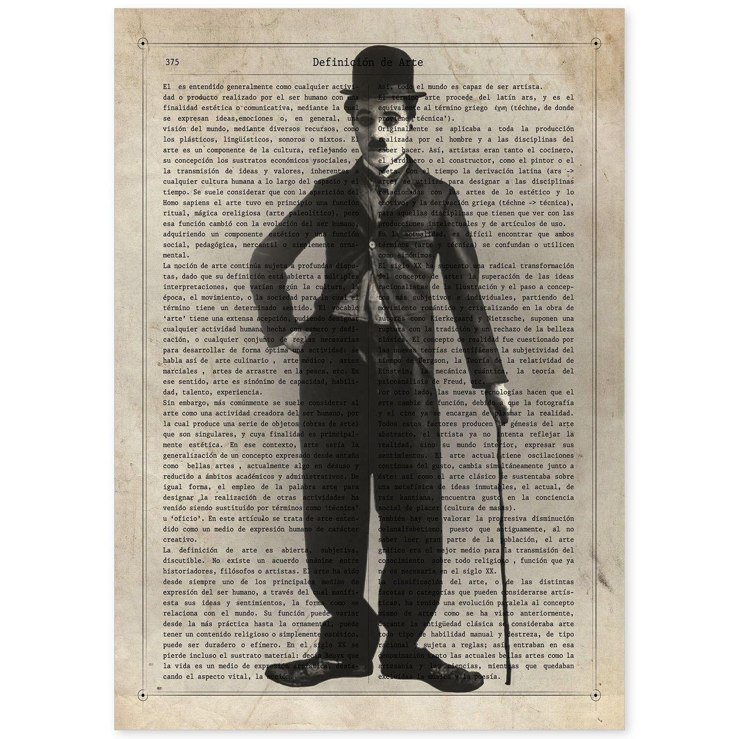 Poster de Charles Chaplin. Láminas de personajes importantes. Posters de músicos, actores, inventores, exploradores, ...-Artwork-Nacnic-A4-Sin marco-Nacnic Estudio SL