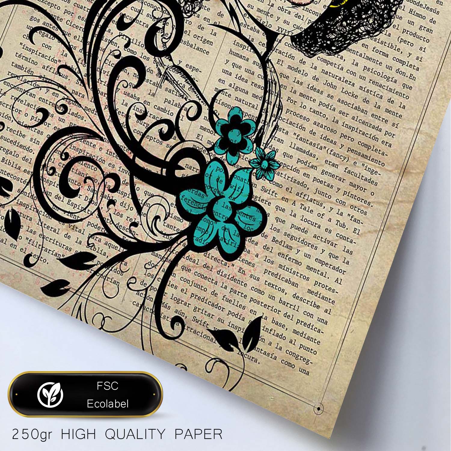 Poster de Chica afro.Láminas de chicas con textos. Diseño de interiores para mujeres.-Artwork-Nacnic-Nacnic Estudio SL