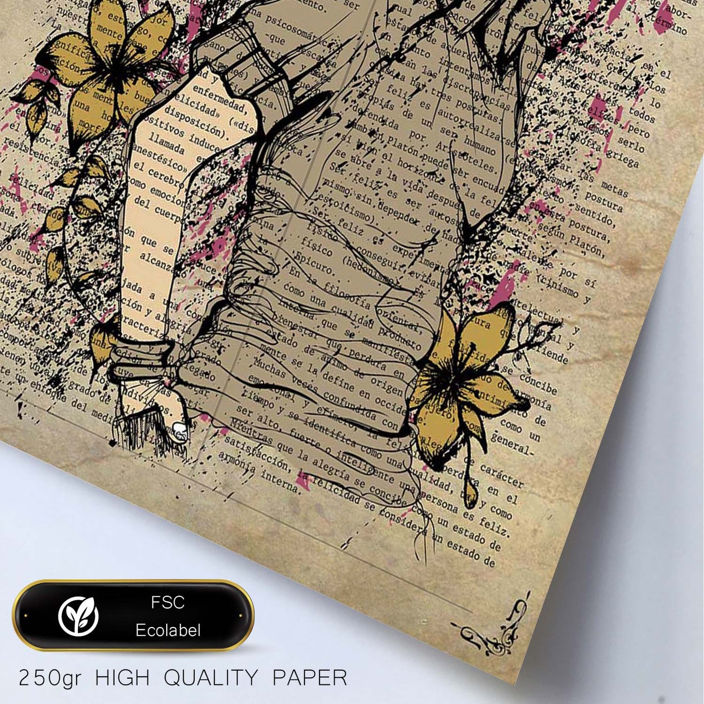 Poster de Chica primavera.Láminas de chicas con textos. Diseño de interiores para mujeres.-Artwork-Nacnic-Nacnic Estudio SL