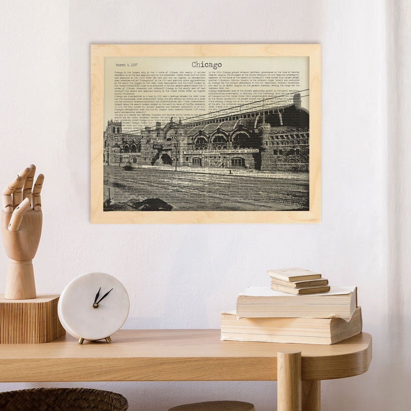 Poster de Chicago Coliseum. Láminas e ilustraciones de ciudades del mundo y monumentos famosos.-Artwork-Nacnic-Nacnic Estudio SL