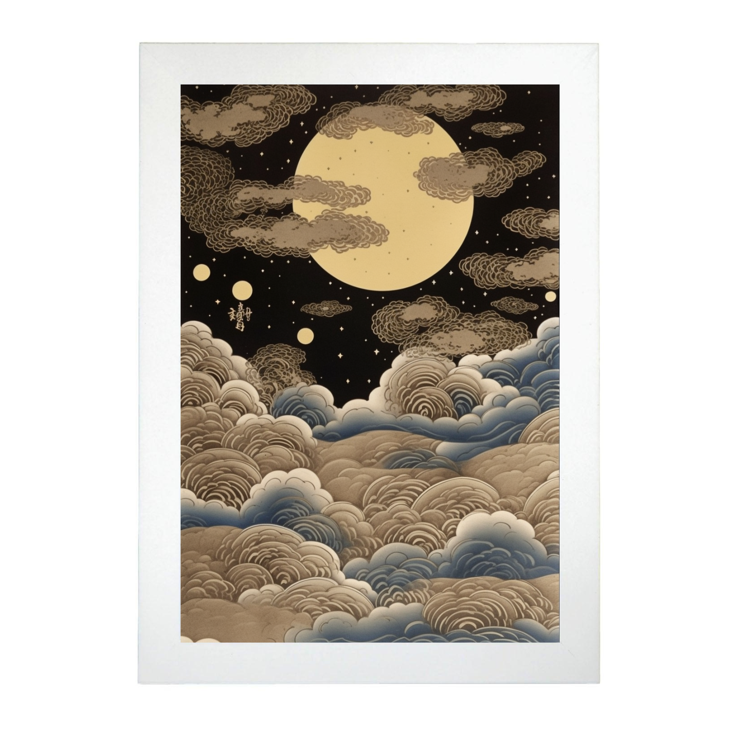 Lámina de ciclos lunares Ukiyo-e