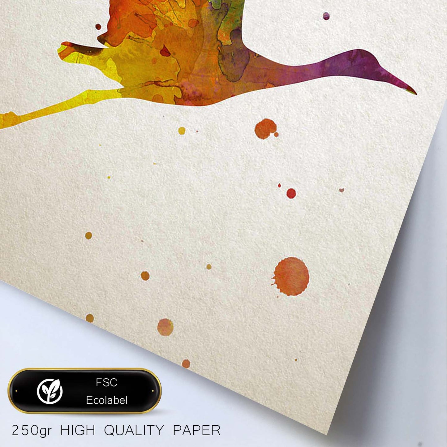 Poster de Cigüeña estilo acuarela. Láminas de animales con estilo acuarela-Artwork-Nacnic-Nacnic Estudio SL