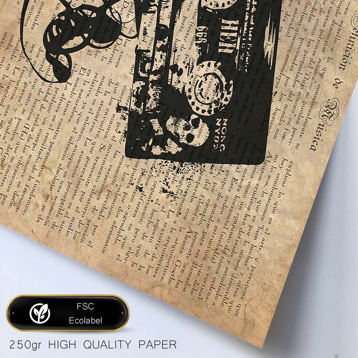 Poster de Cinta de casete punk. Láminas musicales con definiciones para-Artwork-Nacnic-Nacnic Estudio SL