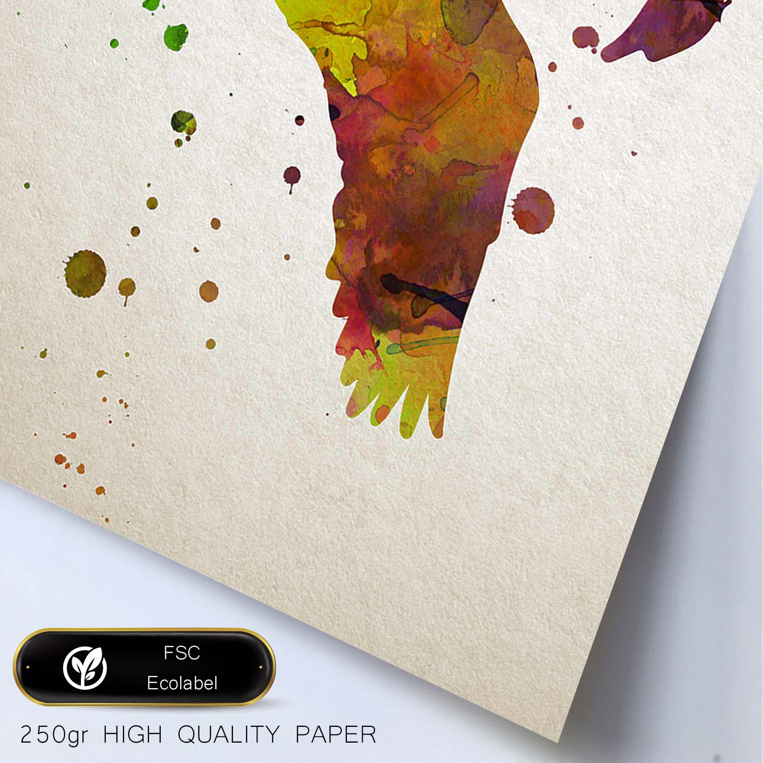 Poster de Cisne estilo acuarela. Láminas de animales con estilo acuarela-Artwork-Nacnic-Nacnic Estudio SL