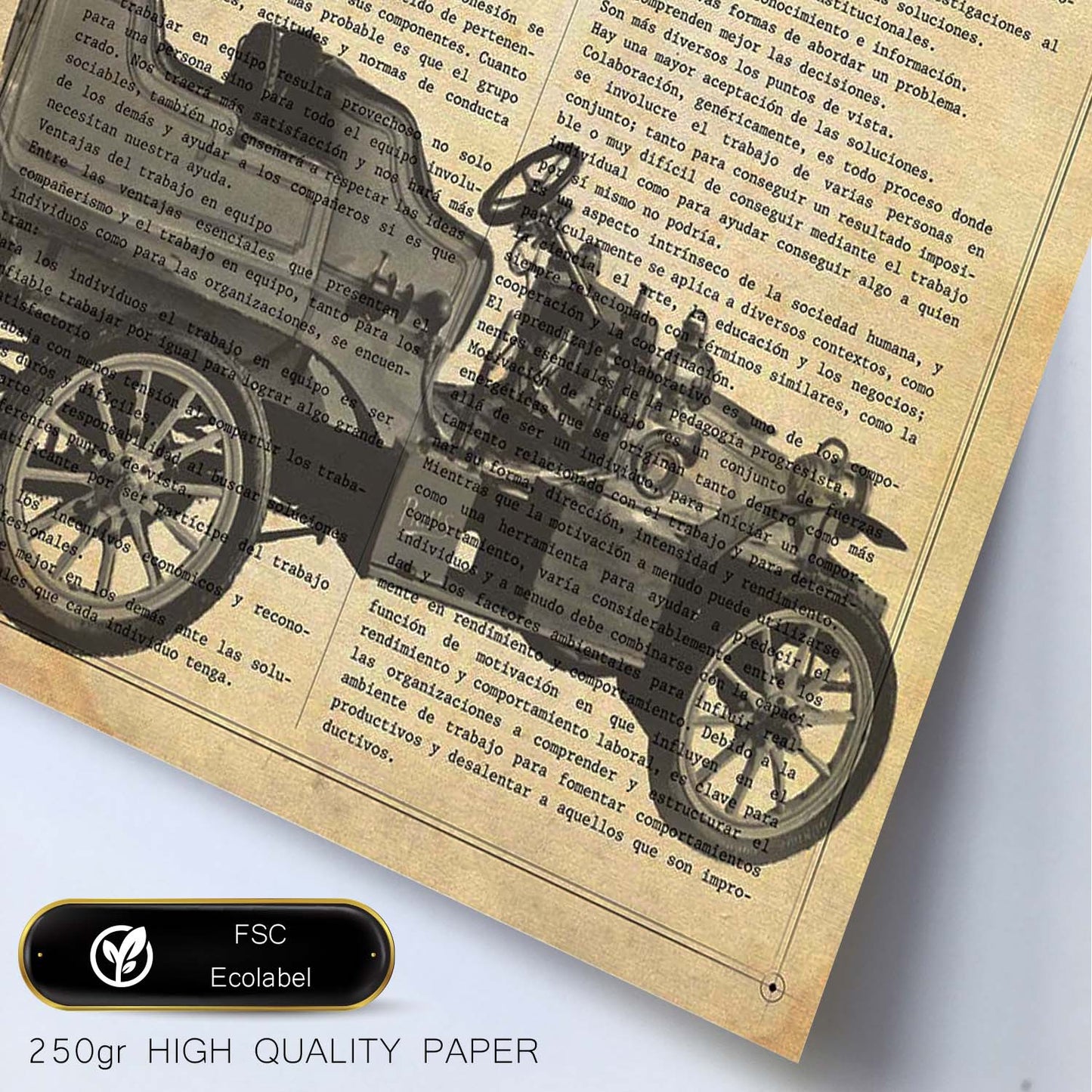 Poster de Coche antiguo. Láminas de vehículos con definiciones. Ilustraciones vintage de coches, motos, aviones,
-Artwork-Nacnic-Nacnic Estudio SL