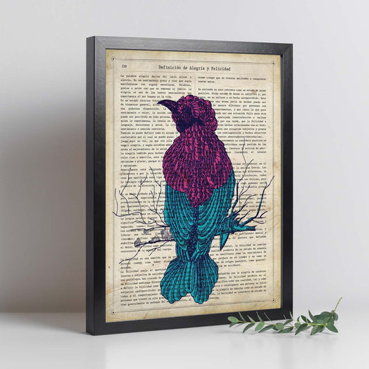 Poster de Colibri. Láminas de animales con definiciones. Regalo para los amantes de los animales.-Artwork-Nacnic-Nacnic Estudio SL