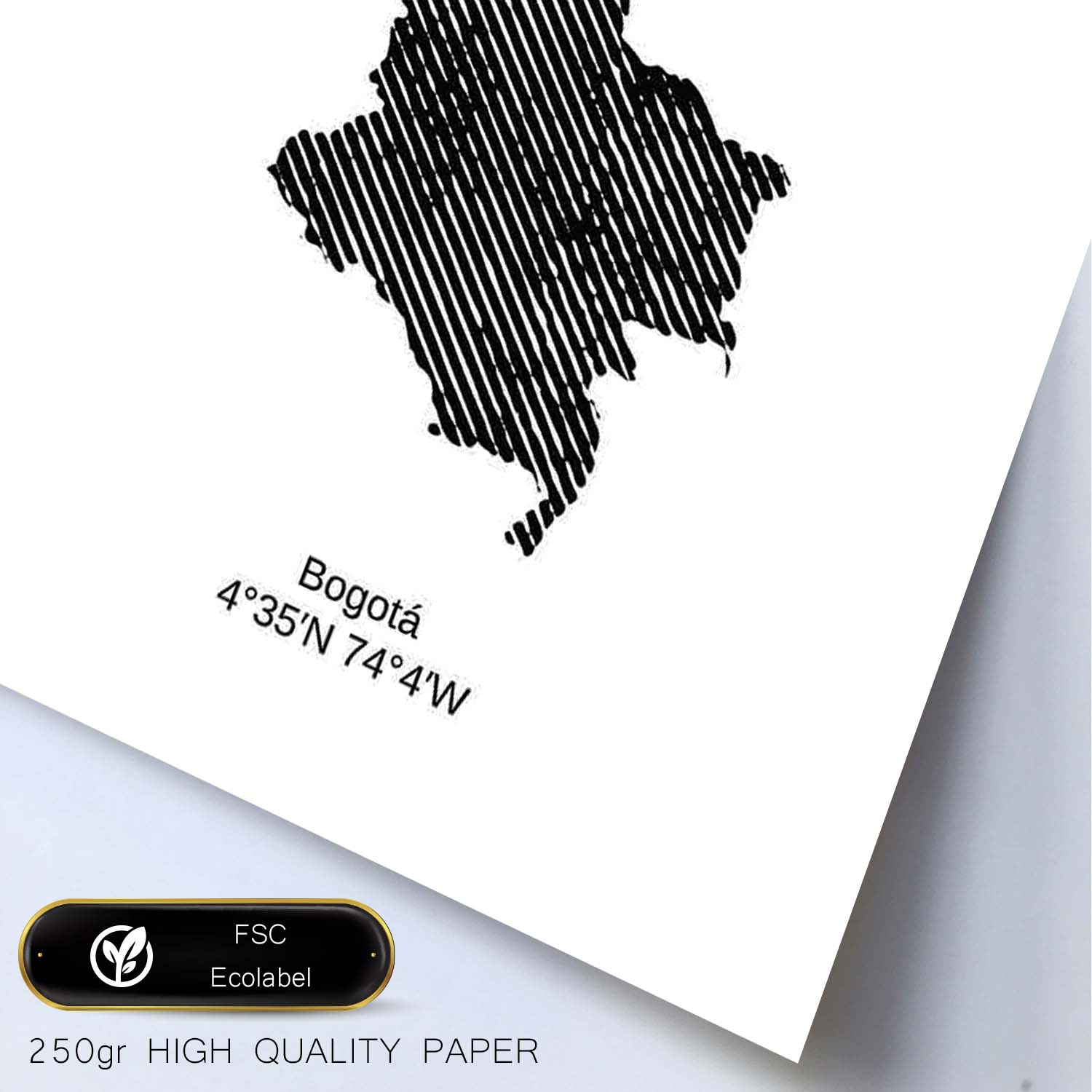 Poster de Colombia. Láminas de paises y continentes del mundo.-Artwork-Nacnic-Nacnic Estudio SL