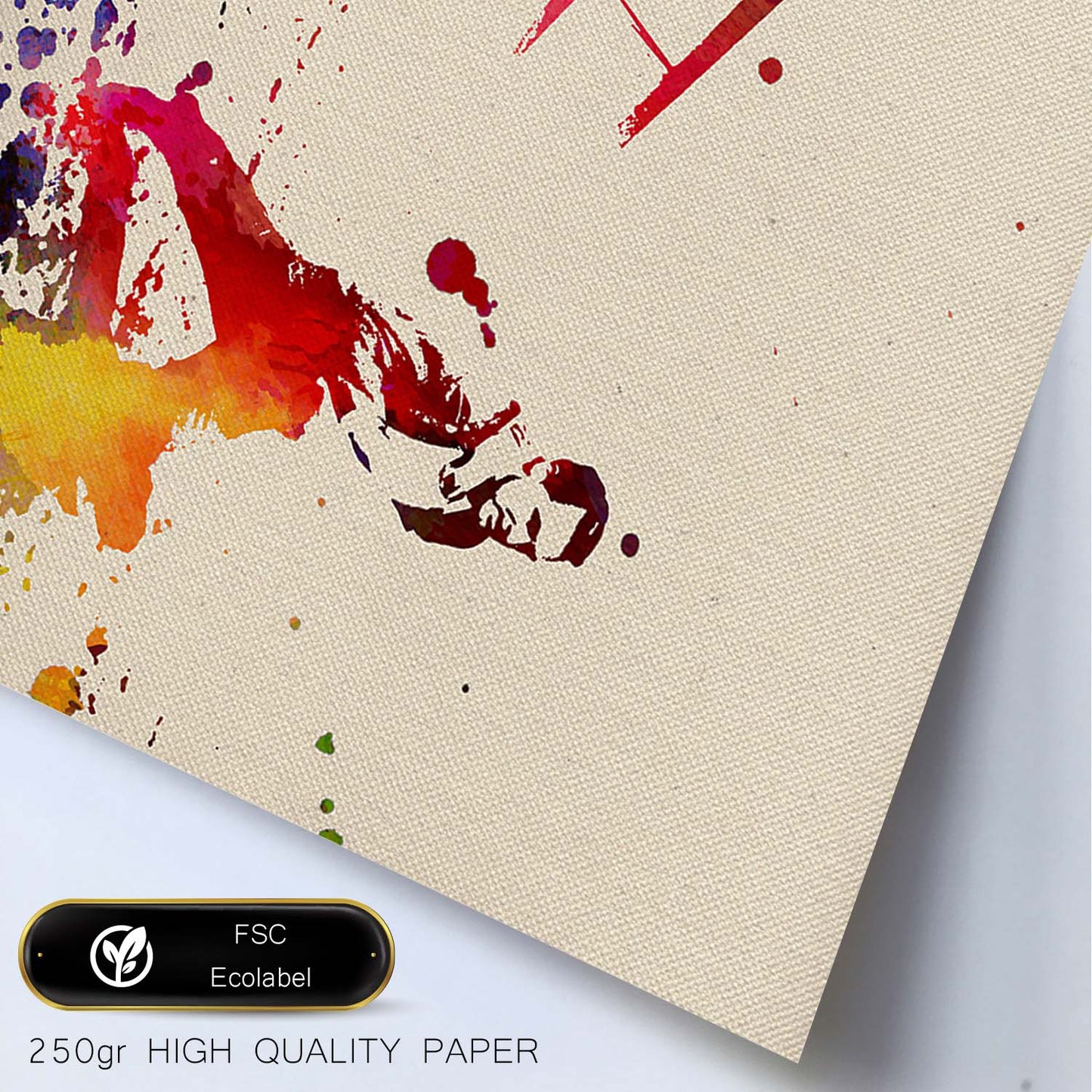 Poster de Con la muerte en los talones con diseño acuarela. Mix de láminas con estilo acuarela-Artwork-Nacnic-Nacnic Estudio SL