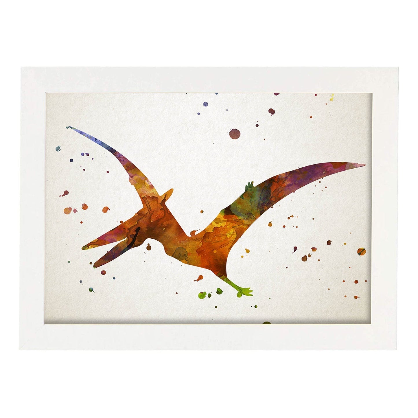 Poster de Criorhynchus estilo acuarela. Láminas de animales con estilo acuarela-Artwork-Nacnic-A3-Marco Blanco-Nacnic Estudio SL