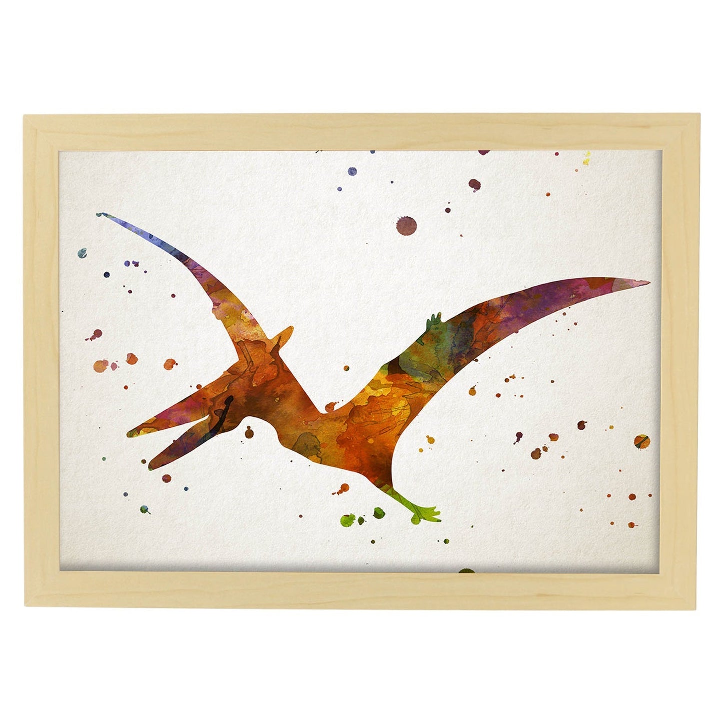 Poster de Criorhynchus estilo acuarela. Láminas de animales con estilo acuarela-Artwork-Nacnic-A3-Marco Madera clara-Nacnic Estudio SL