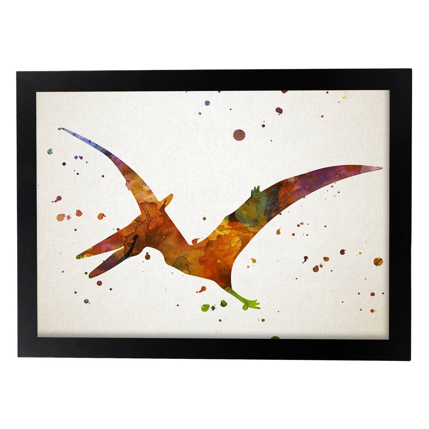 Poster de Criorhynchus estilo acuarela. Láminas de animales con estilo acuarela-Artwork-Nacnic-A3-Marco Negro-Nacnic Estudio SL