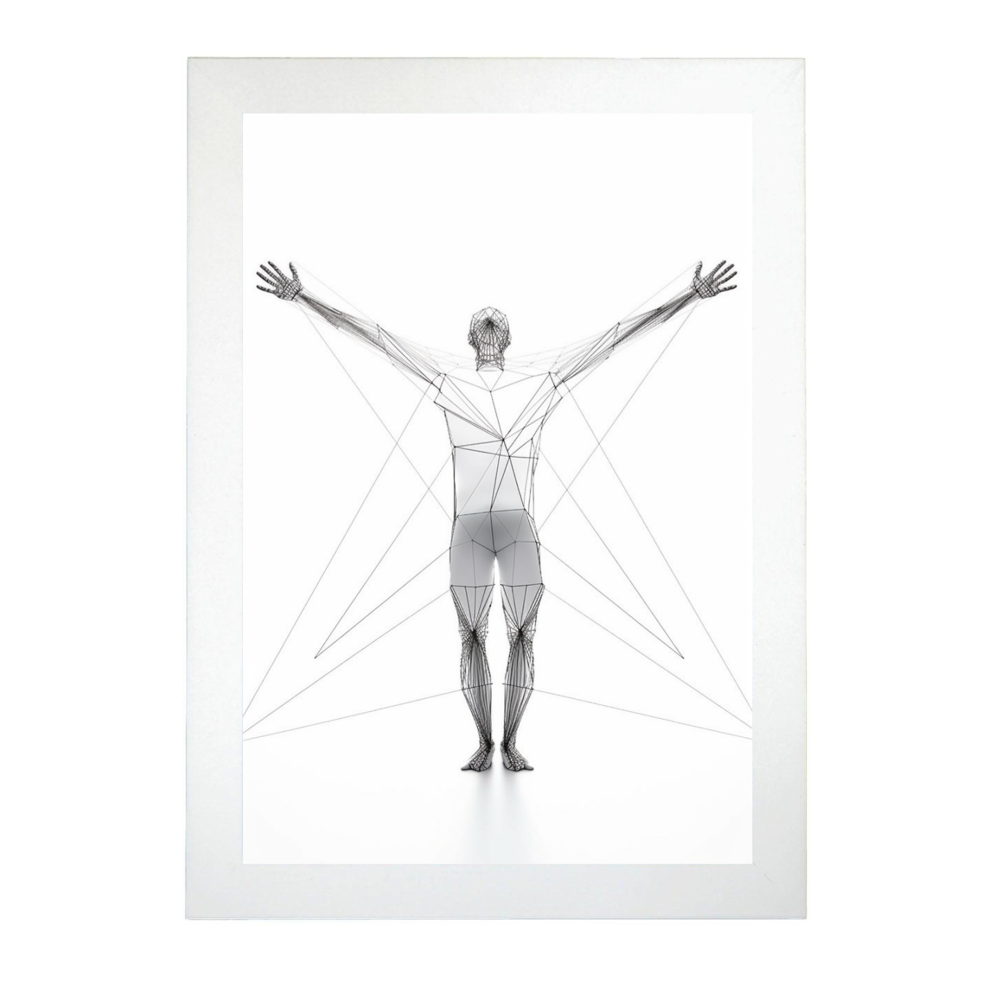 Póster Abstracto de Cuerpo en Línea Moderna