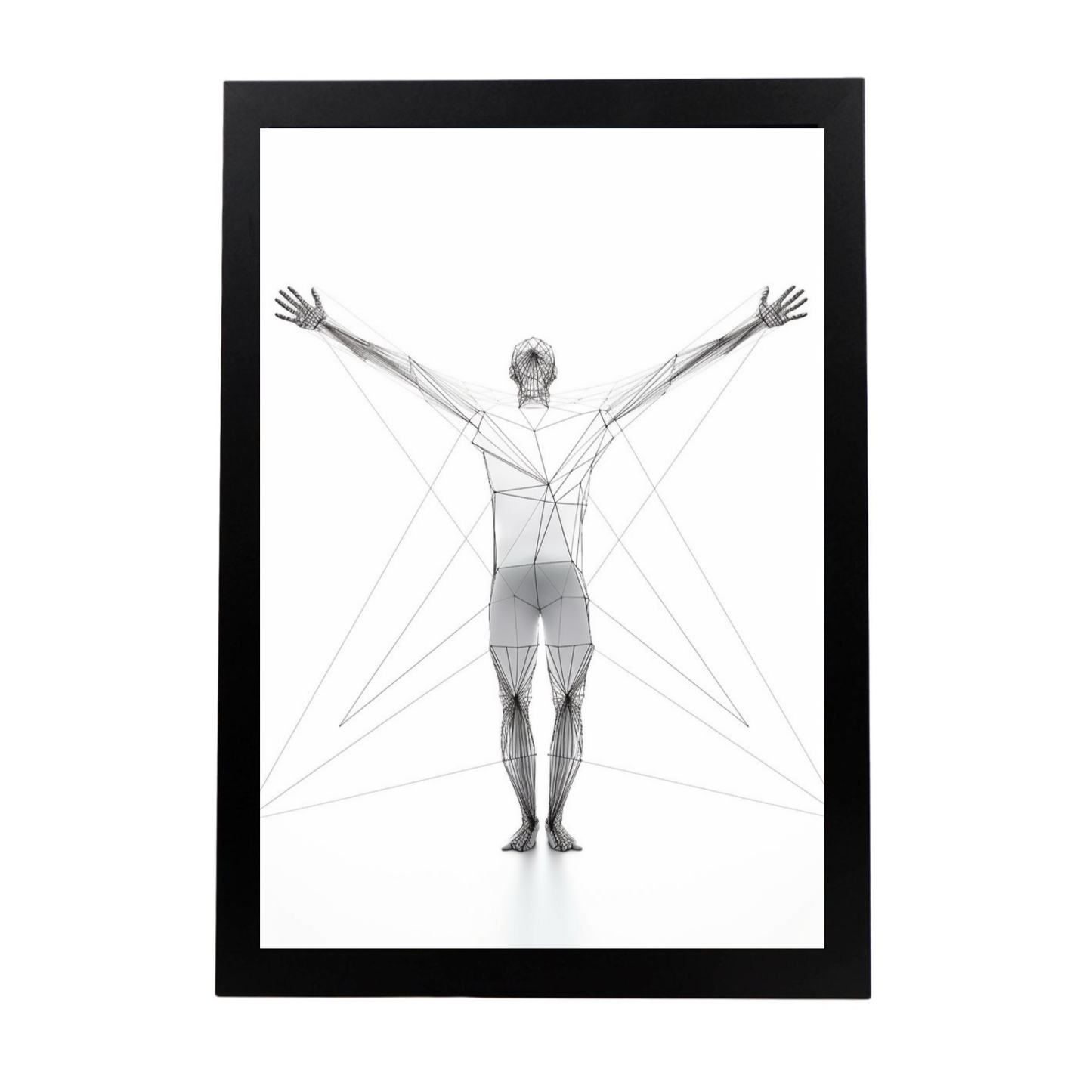 Póster Abstracto de Cuerpo en Línea Moderna