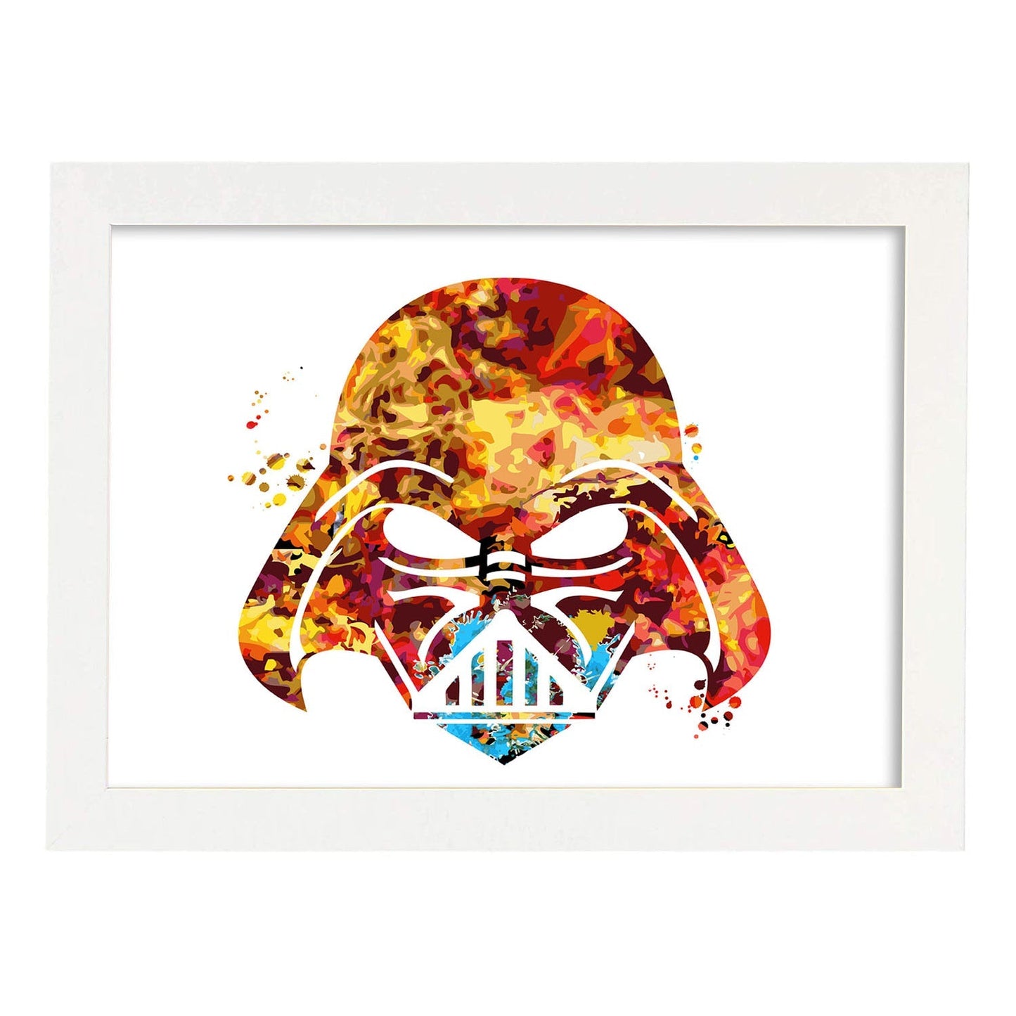 Poster de Dart Vader estilo acuarela. Láminas de cine, películas, y actores. Posters de películas antiguas con estilo acuarela.-Artwork-Nacnic-A3-Marco Blanco-Nacnic Estudio SL