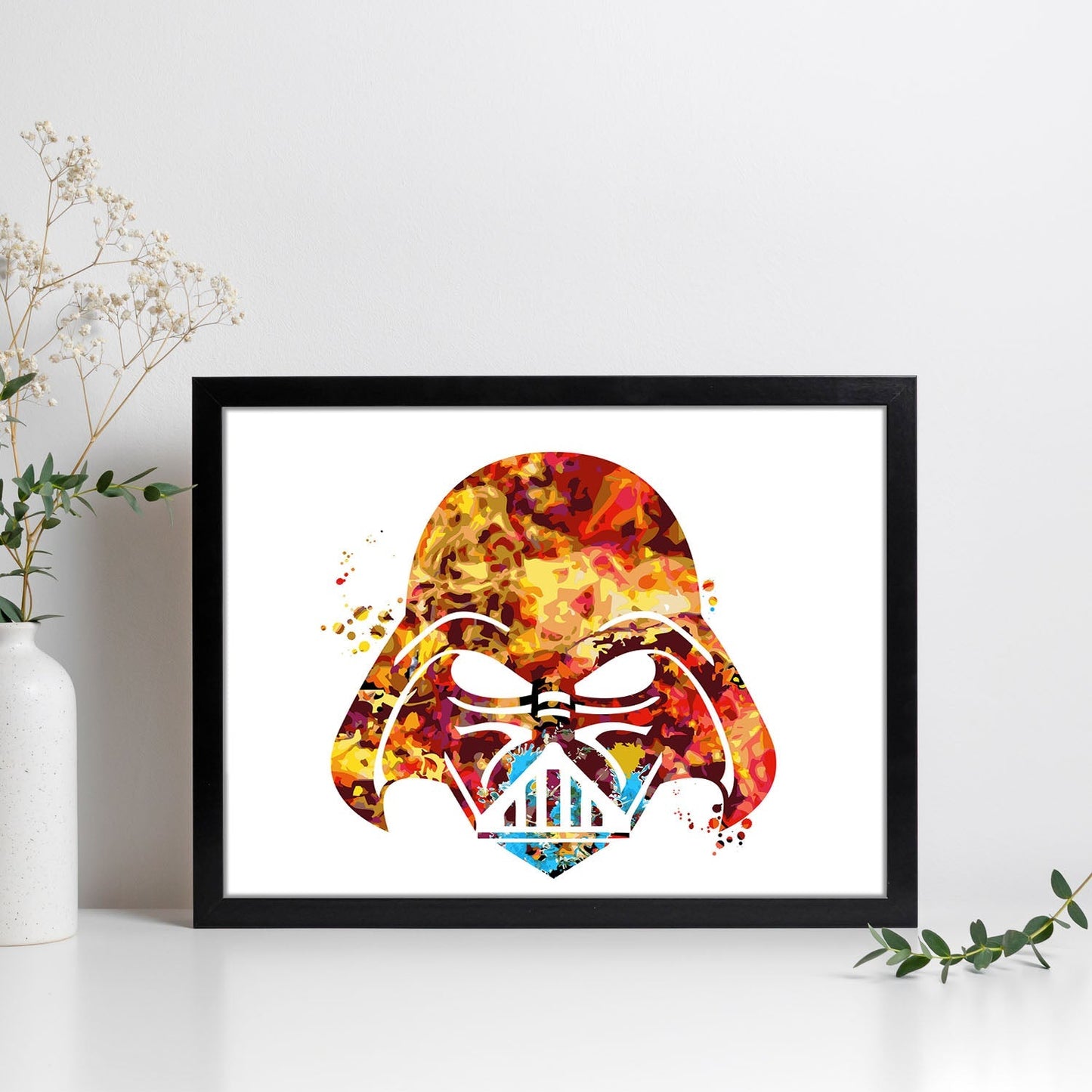 Poster de Dart Vader estilo acuarela. Láminas de cine, películas, y actores. Posters de películas antiguas con estilo acuarela.-Artwork-Nacnic-Nacnic Estudio SL