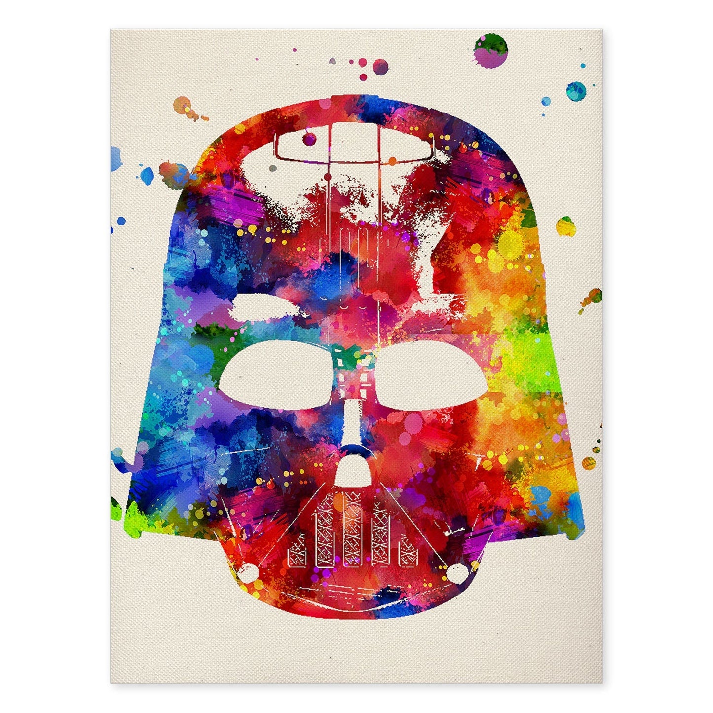 Poster de Darth vader estilo acuarela. Láminas de cine, películas, y actores. Posters de películas antiguas con estilo acuarela.-Artwork-Nacnic-A4-Sin marco-Nacnic Estudio SL