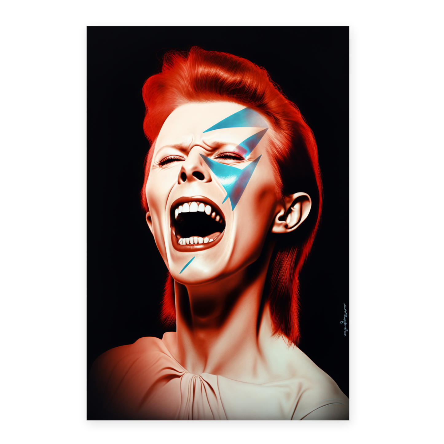 Póster de David Bowie Aladdin Sane Art
