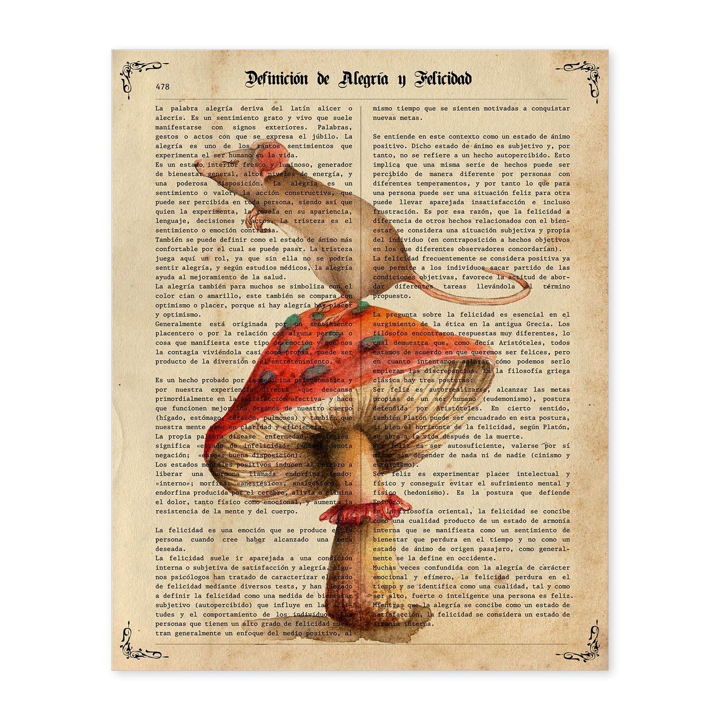 Poster de De Fábula con definición. Láminas de animales con texto y definición. Diseño de interiores basado en animales.-Artwork-Nacnic-A4-Sin marco-Nacnic Estudio SL