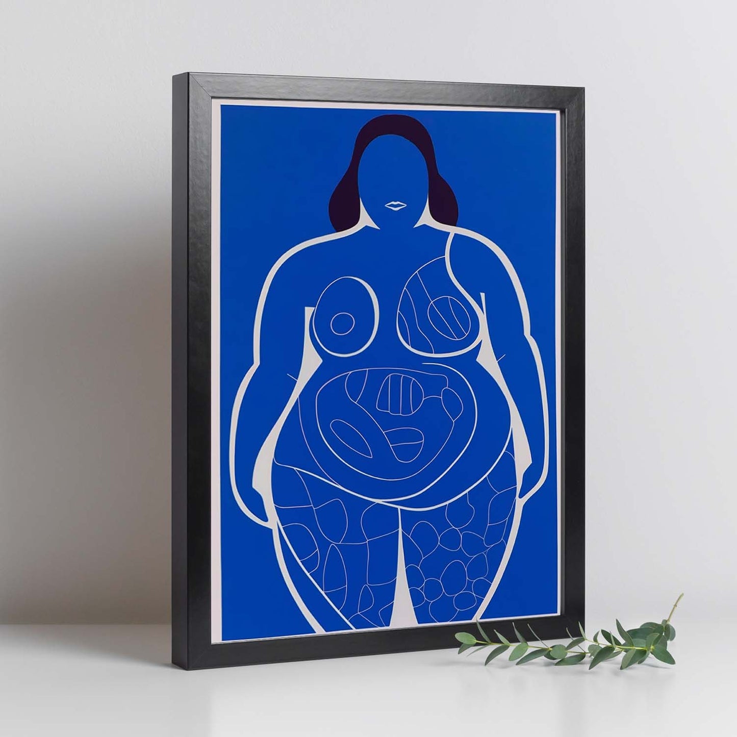 Póster de Dibujo de Cuerpo de Mujer en Estilo Unilínea