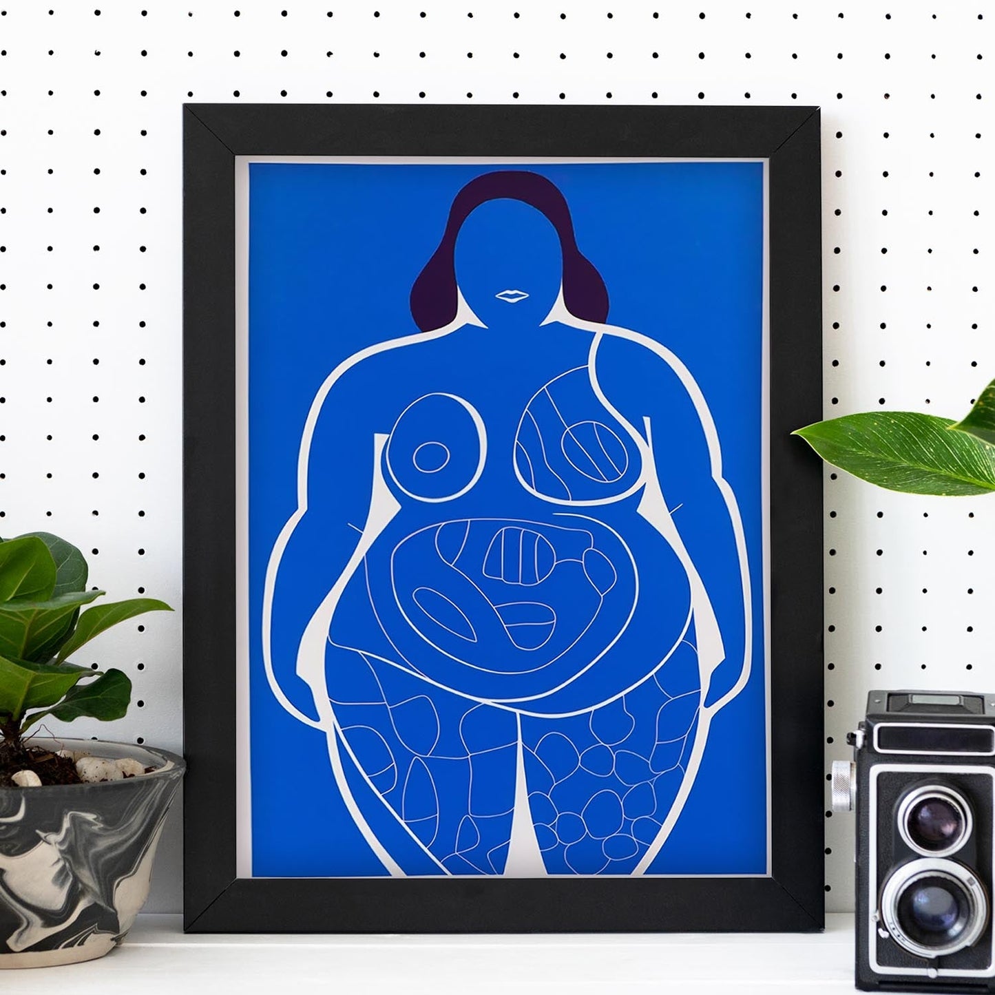 Póster de Dibujo de Cuerpo de Mujer en Estilo Unilínea