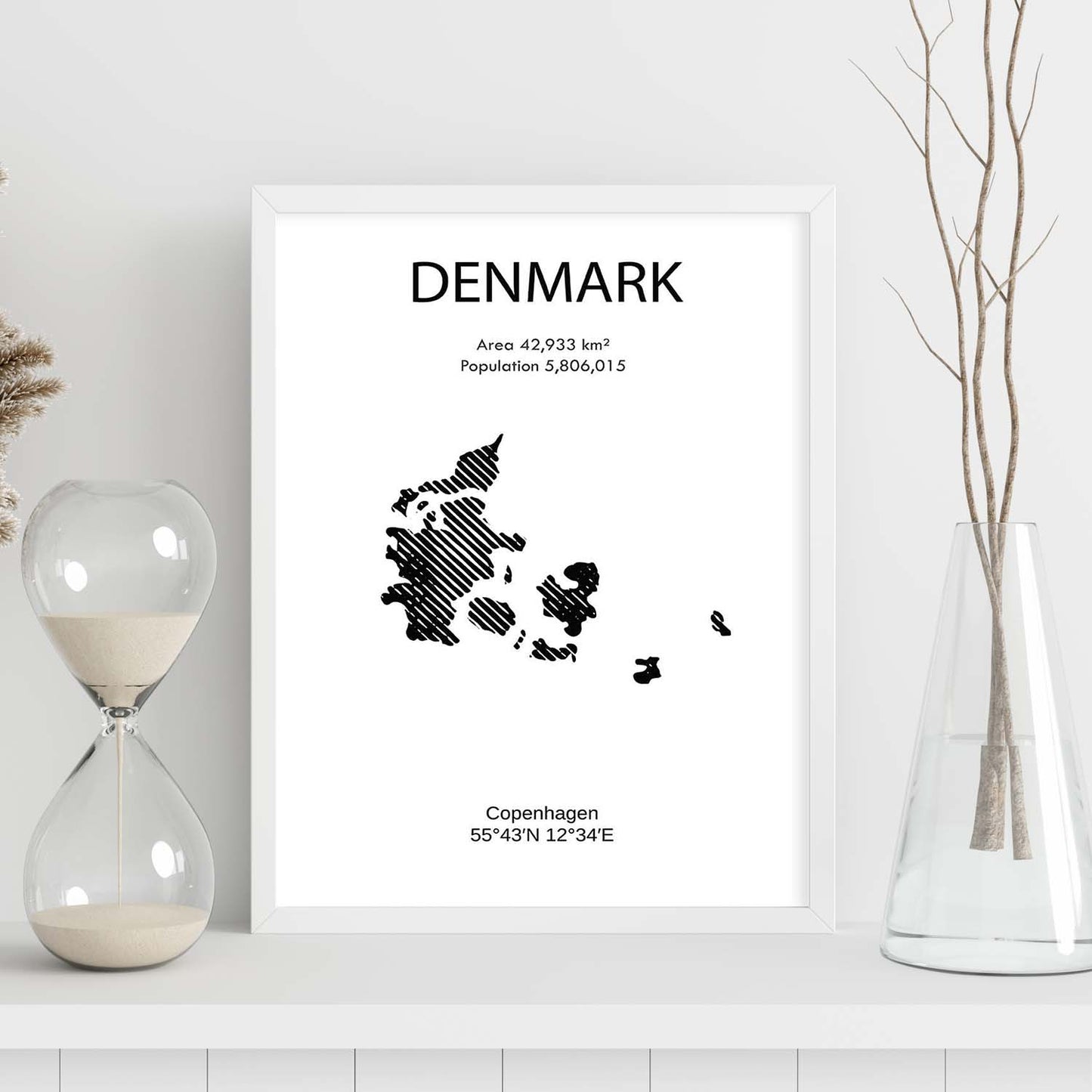 Poster de Dinamarca. Láminas de paises y continentes del mundo.-Artwork-Nacnic-Nacnic Estudio SL