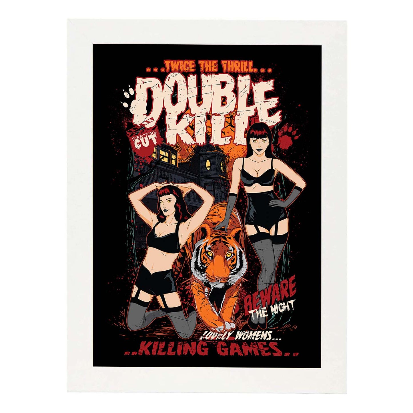 Poster de Double kill. Lámina decorativa de diseño.-Artwork-Nacnic-A3-Marco Blanco-Nacnic Estudio SL