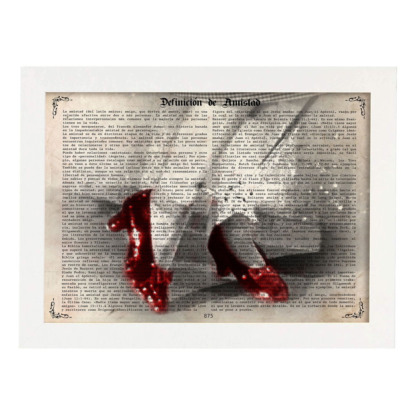 Poster de El Mago de Oz y los zapatos de Dorothy. Láminas de cine antiguo de Hollywood. Diseño de cine vintage con definiciones.-Artwork-Nacnic-A3-Marco Blanco-Nacnic Estudio SL
