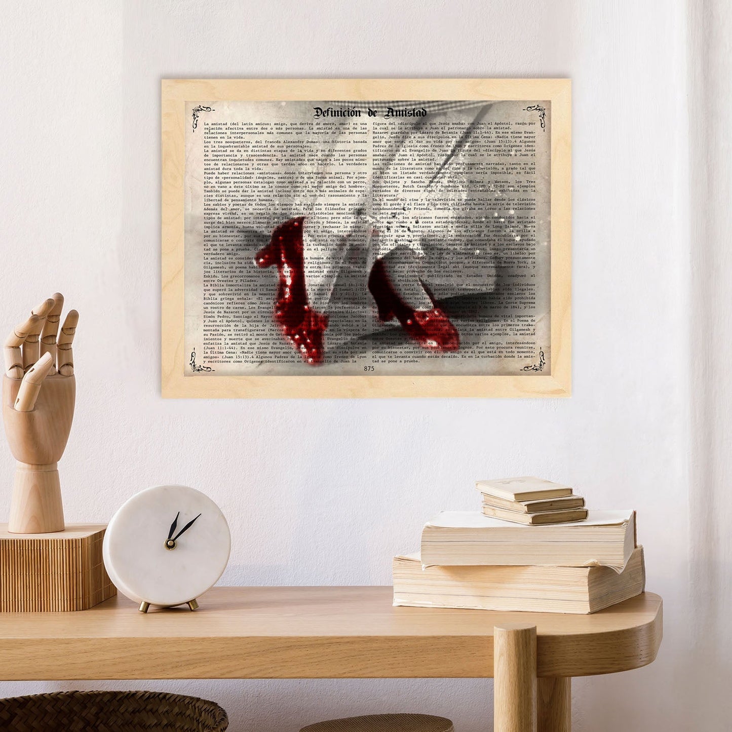 Poster de El Mago de Oz y los zapatos de Dorothy. Láminas de cine antiguo de Hollywood. Diseño de cine vintage con definiciones.-Artwork-Nacnic-Nacnic Estudio SL