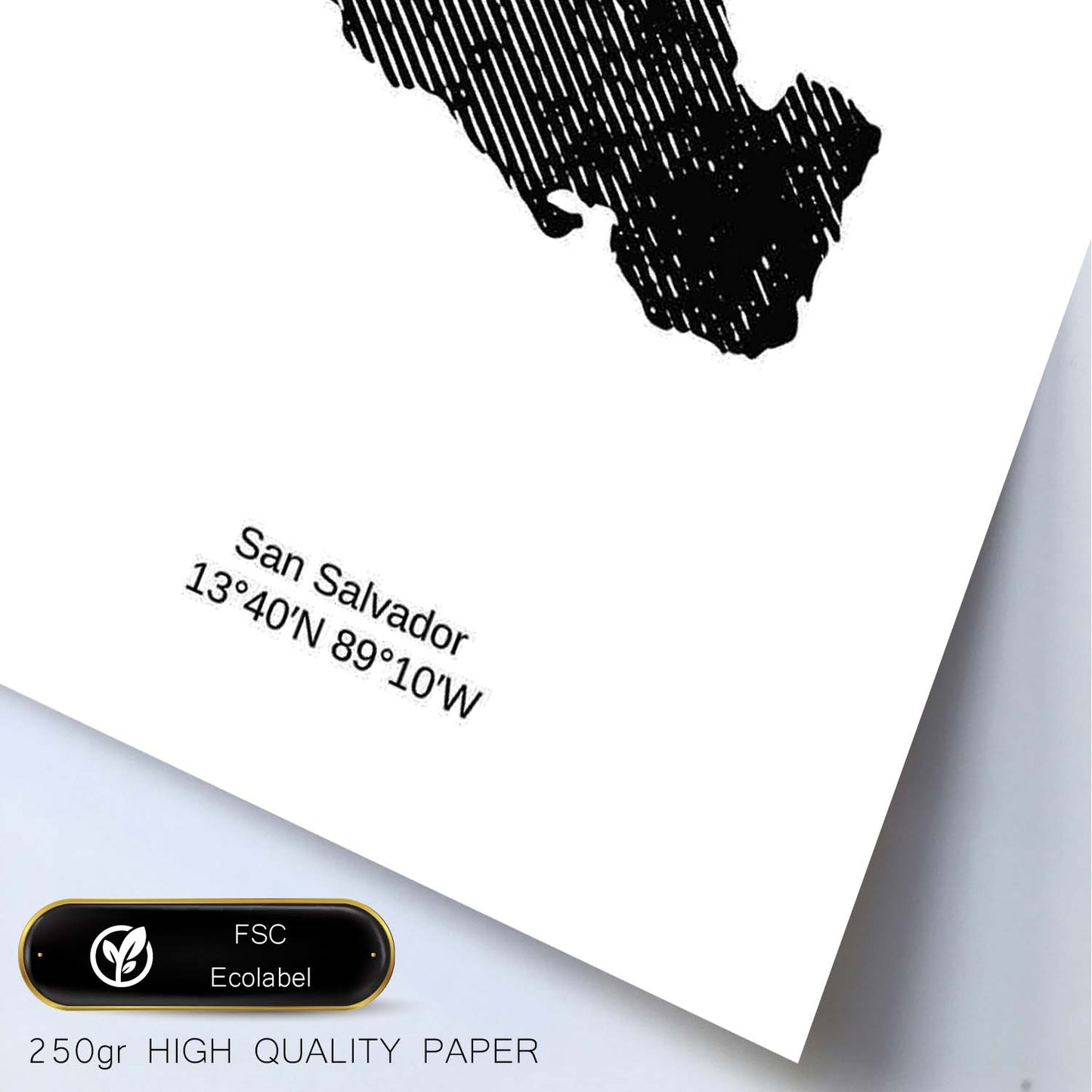 Poster de El Salvador. Láminas de paises y continentes del mundo.-Artwork-Nacnic-Nacnic Estudio SL