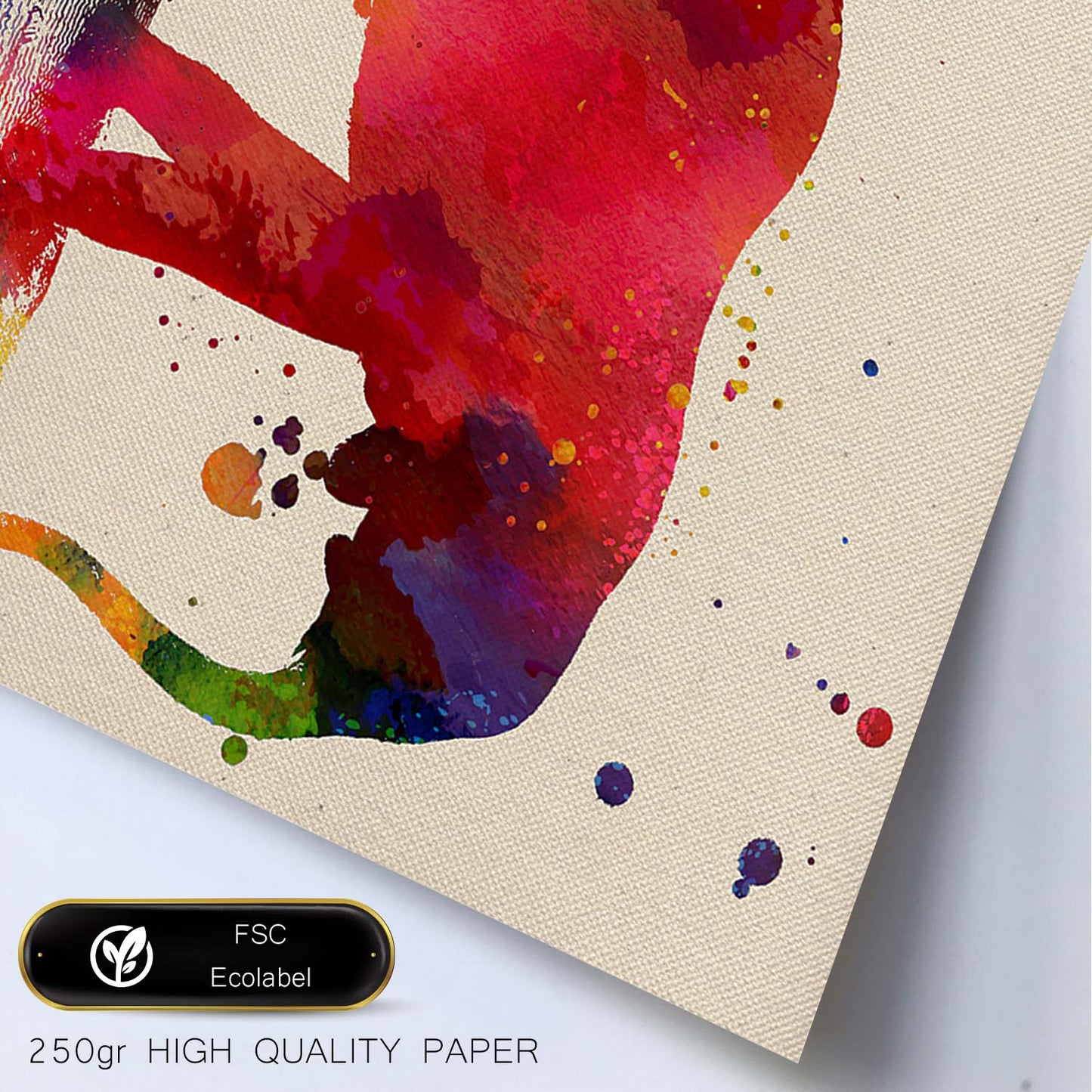 Poster de Elefante Padre e hijo con diseño acuarela. Mix de láminas con estilo acuarela-Artwork-Nacnic-Nacnic Estudio SL