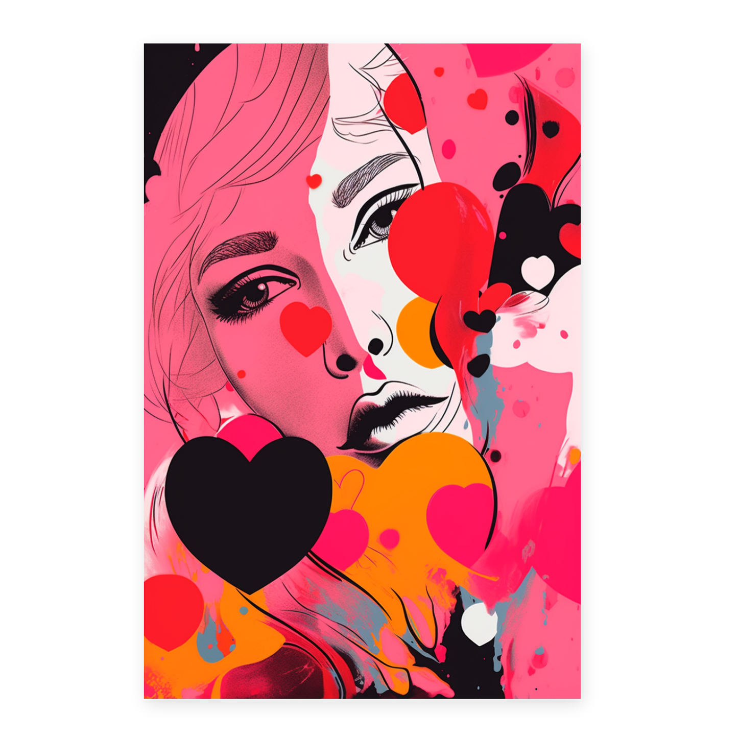 Póster Abstracto de Enamoramiento