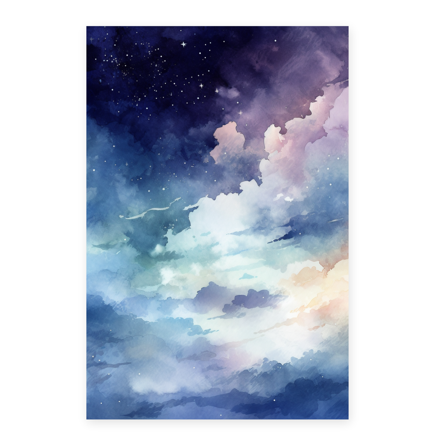 Póster Estético de Espacio Natural Pintado a Mano