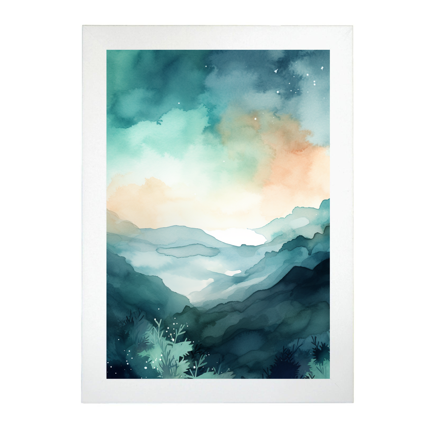 Póster Natural del Espacio Pintado a Mano