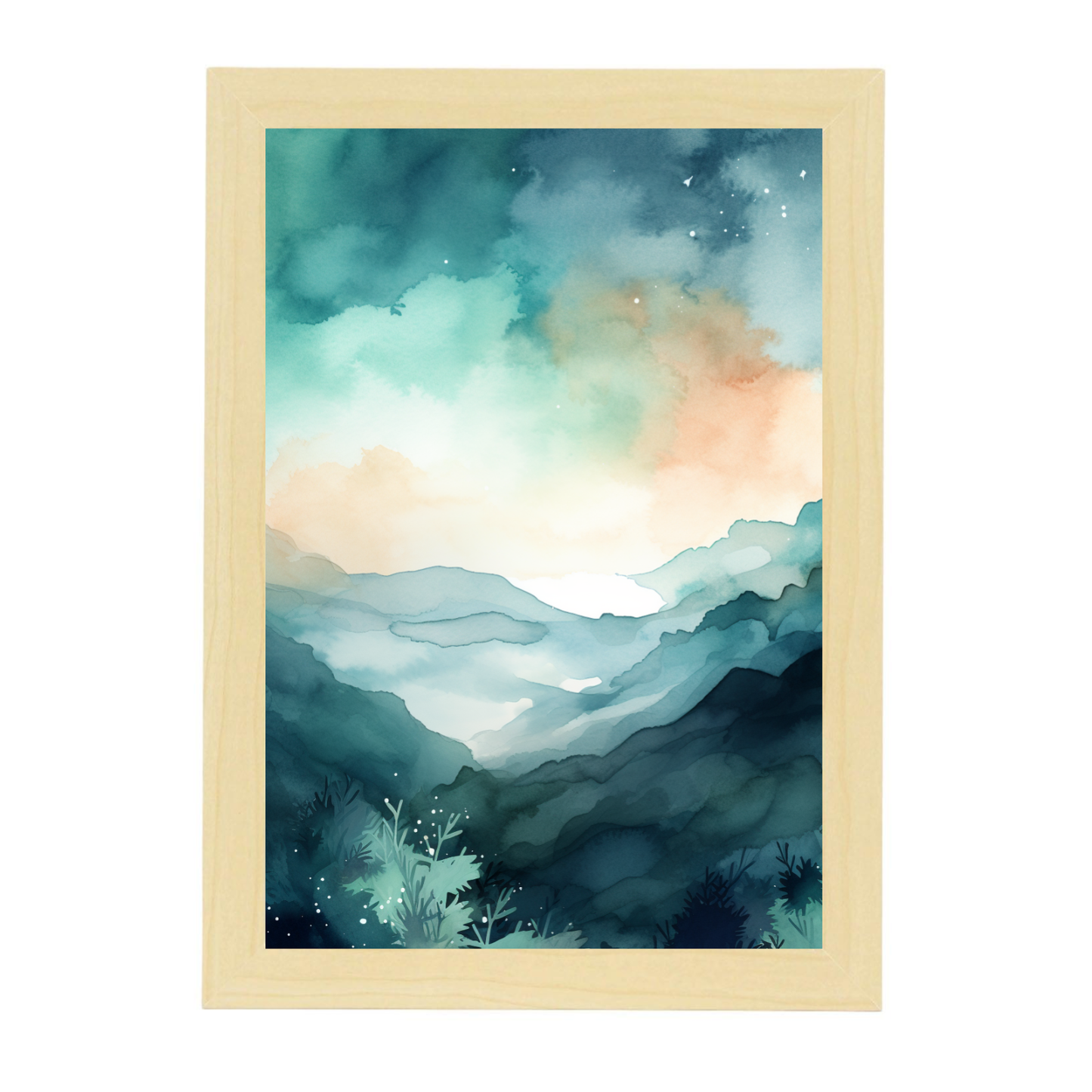Póster Natural del Espacio Pintado a Mano