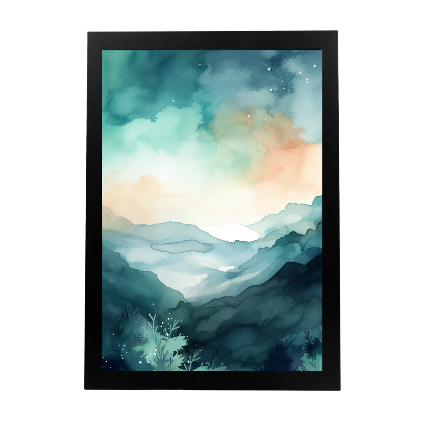 Póster Natural del Espacio Pintado a Mano