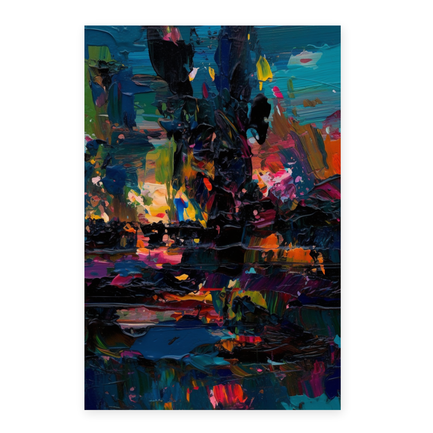 Póster de Expresionismo Abstracto Inspirado en la C