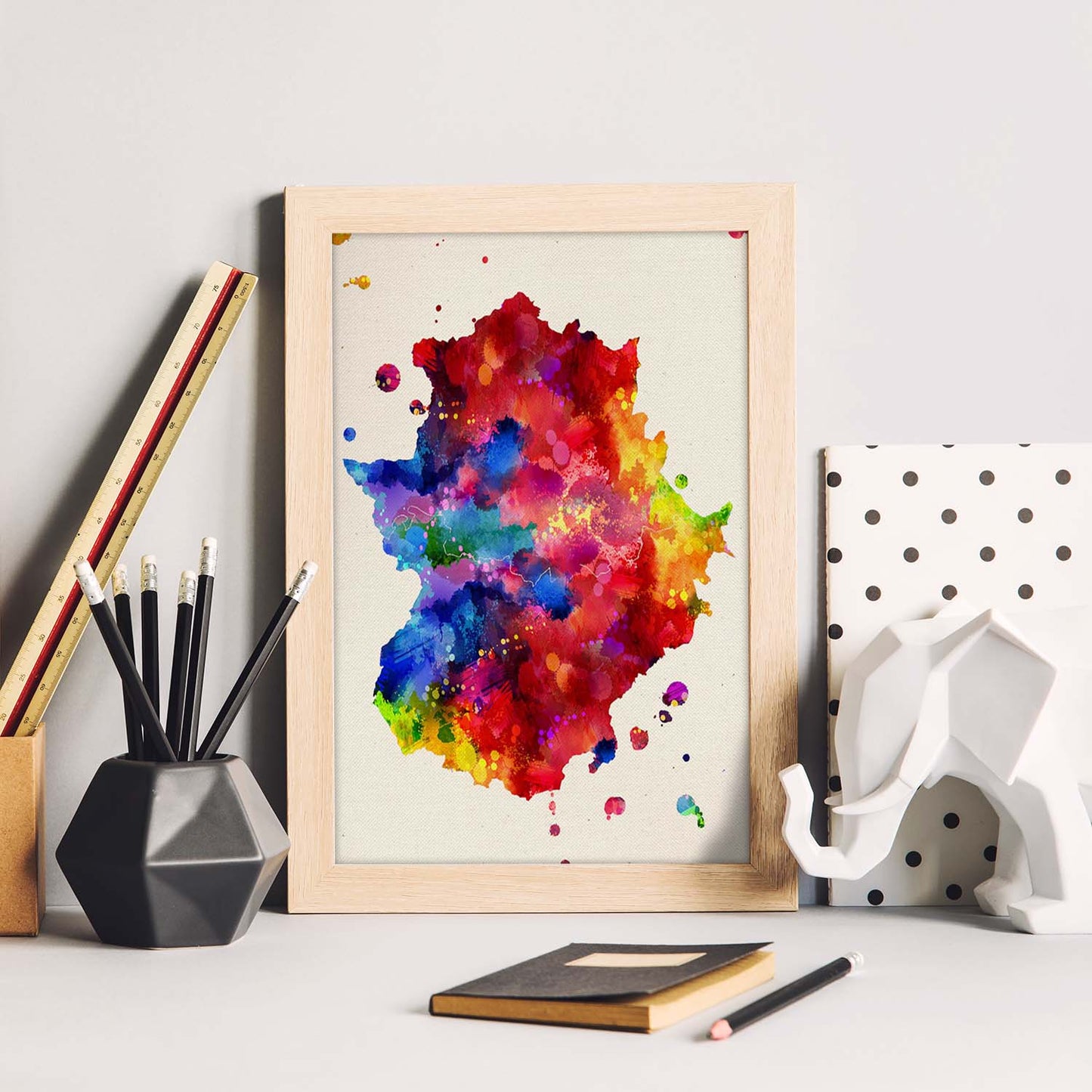 Poster de Extremadura. Láminas e ilustraciones de ciudades, comunidades, y mapas de España.-Artwork-Nacnic-Nacnic Estudio SL