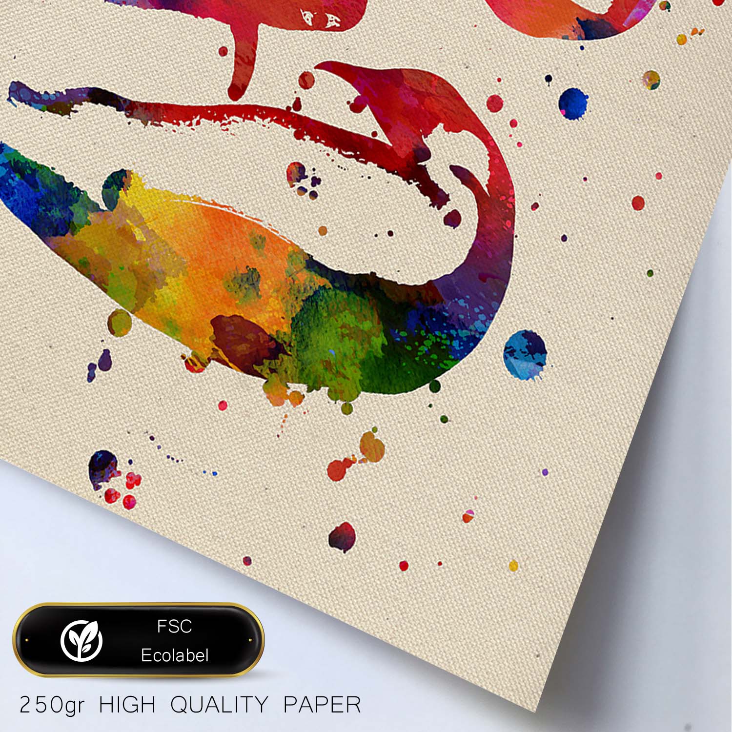 Poster de Familia de pingüinos con diseño acuarela. Mix de láminas con estilo acuarela-Artwork-Nacnic-Nacnic Estudio SL