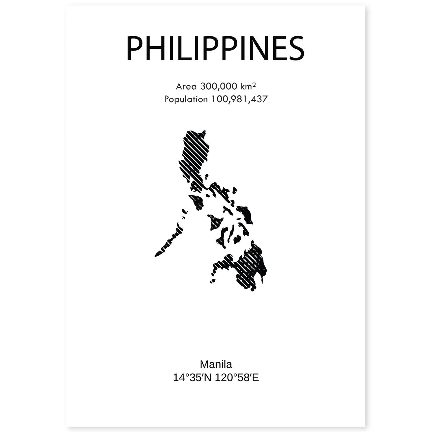 Poster de Filipinas. Láminas de paises y continentes del mundo.-Artwork-Nacnic-A4-Sin marco-Nacnic Estudio SL