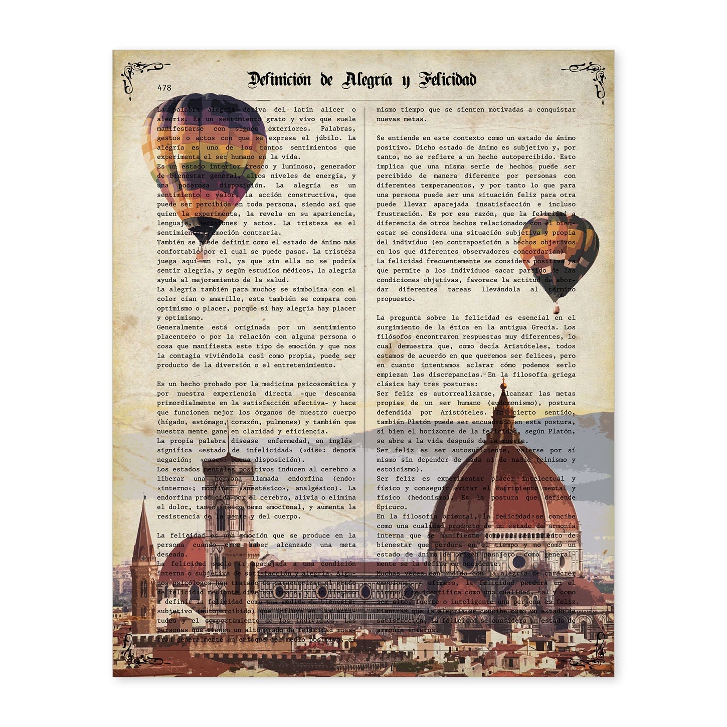 Poster de Florencia (Catedral de Santa Maria). Láminas e ilustraciones de ciudades del mundo y monumentos famosos.-Artwork-Nacnic-A4-Sin marco-Nacnic Estudio SL