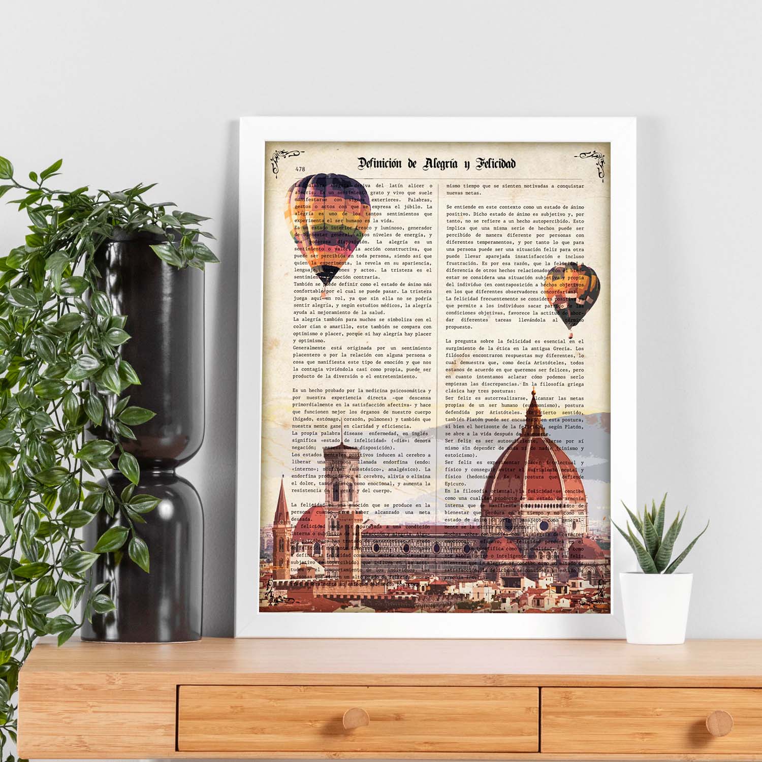 Poster de Florencia (Catedral de Santa Maria). Láminas e ilustraciones de ciudades del mundo y monumentos famosos.-Artwork-Nacnic-Nacnic Estudio SL