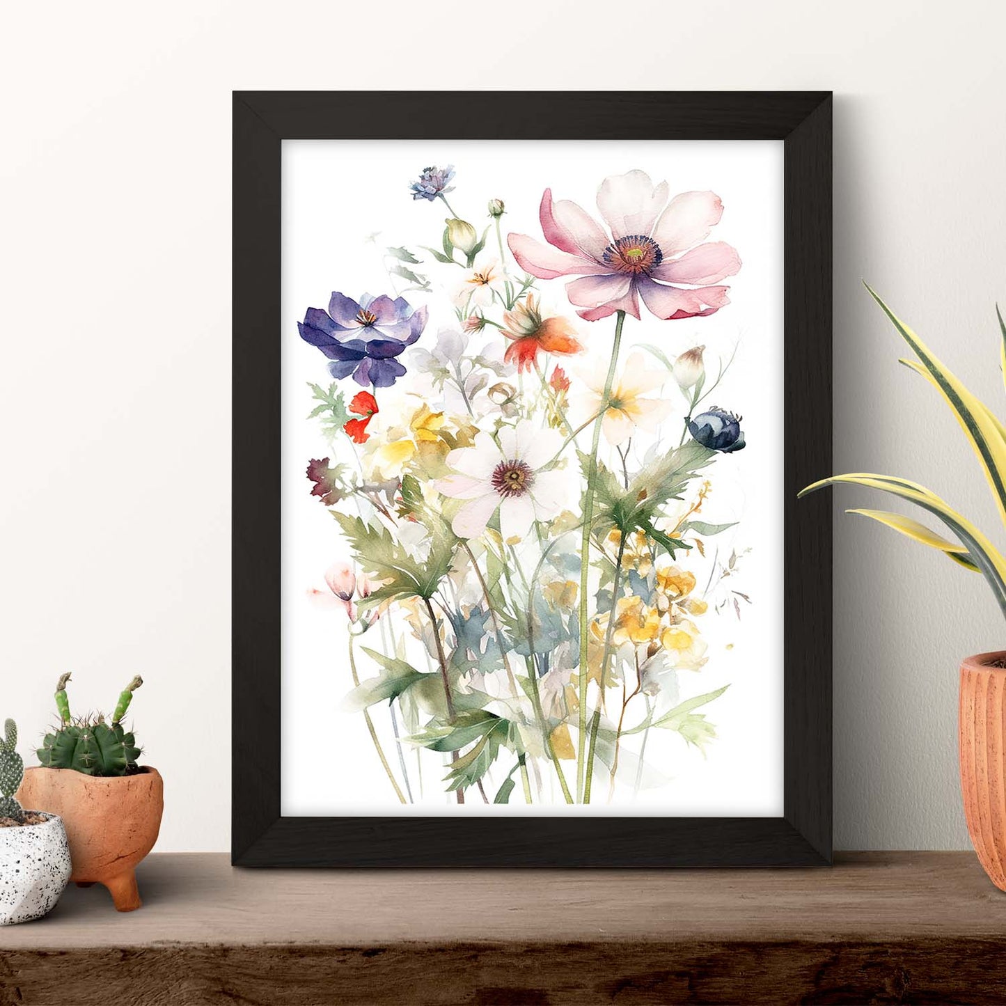 Póster Acuarela de Flores Silvestres