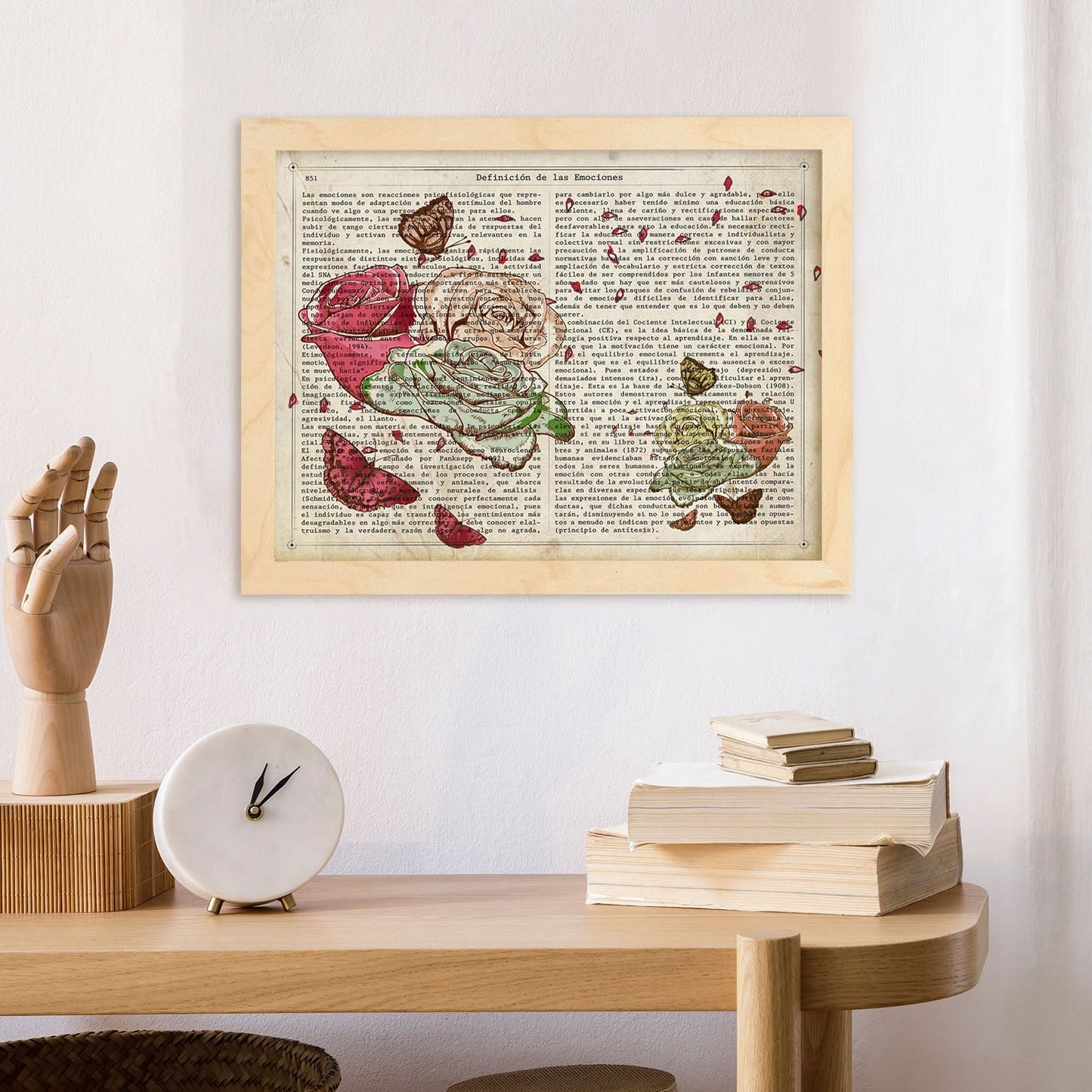 Poster de Flores y mariposas. Láminas de flores diseñadas con estilo antiguo. Diseño de botánica y plantas.-Artwork-Nacnic-Nacnic Estudio SL