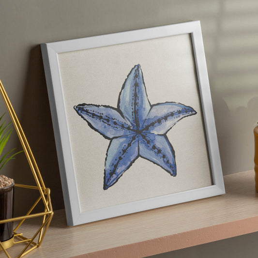 Poster de flores y naturaleza. Lámina cuadrada Flor de estrella, ilustrada con dibujos a color.-Artwork-Nacnic-Nacnic Estudio SL