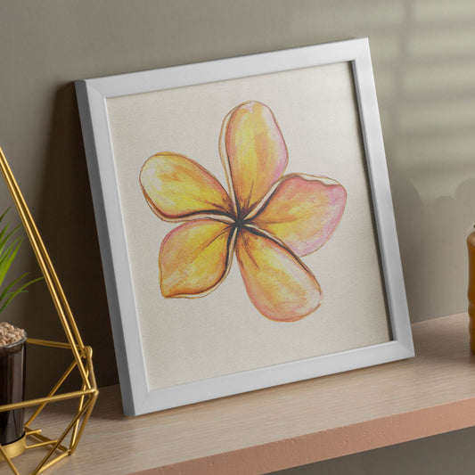 Poster de flores y naturaleza. Lámina cuadrada Flor para dos, ilustrada con dibujos a color.-Artwork-Nacnic-Nacnic Estudio SL