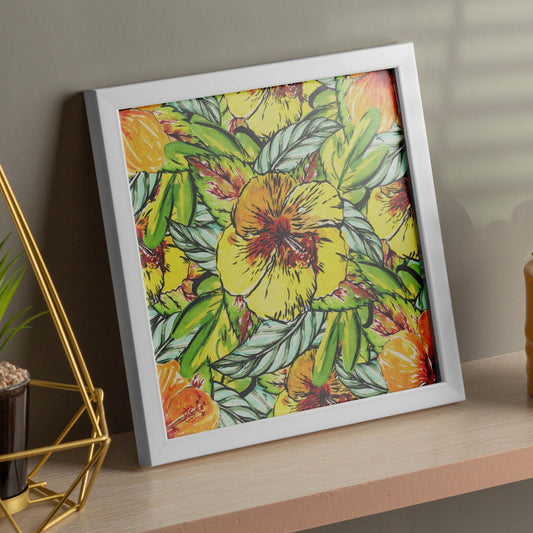 Poster de flores y naturaleza. Lámina cuadrada Ilumina tu día, ilustrada con dibujos a color.-Artwork-Nacnic-Nacnic Estudio SL