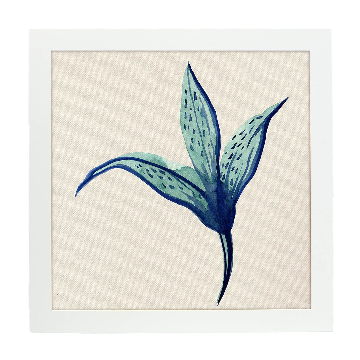 Poster de flores y naturaleza. Lámina cuadrada Si me amas, ilustrada con dibujos a color.-Artwork-Nacnic-25x25 cm-Marco Blanco-Nacnic Estudio SL