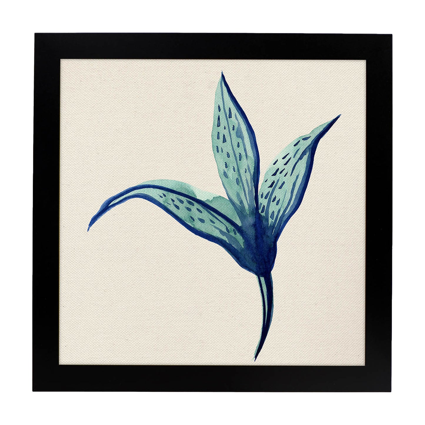 Poster de flores y naturaleza. Lámina cuadrada Si me amas, ilustrada con dibujos a color.-Artwork-Nacnic-25x25 cm-Marco Negro-Nacnic Estudio SL